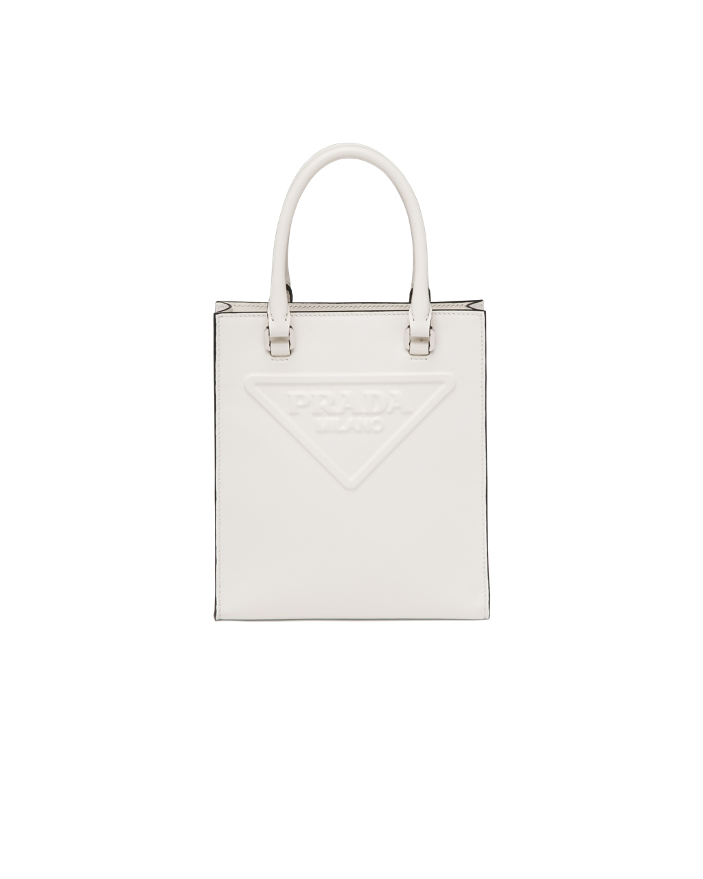 Prada Læder Handbag Bílé | 685039HQU