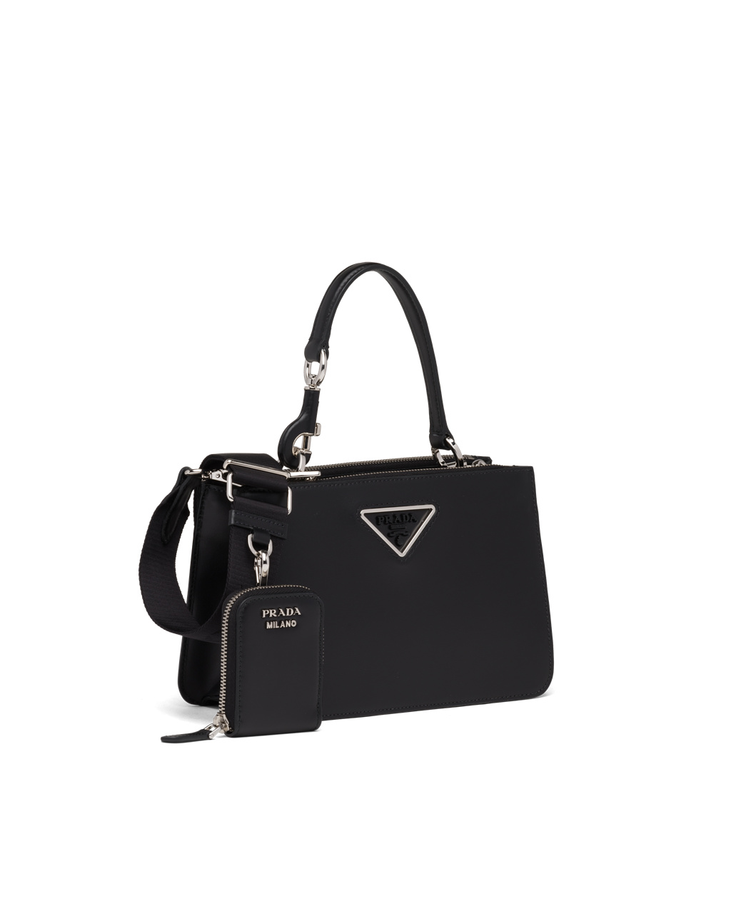 Prada Læder Handbag Černé | 471503IDS