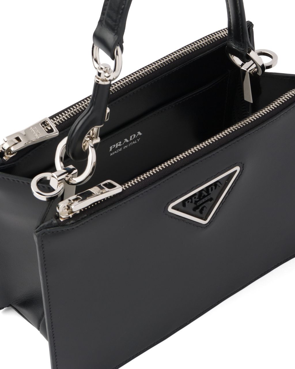 Prada Læder Handbag Černé | 471503IDS