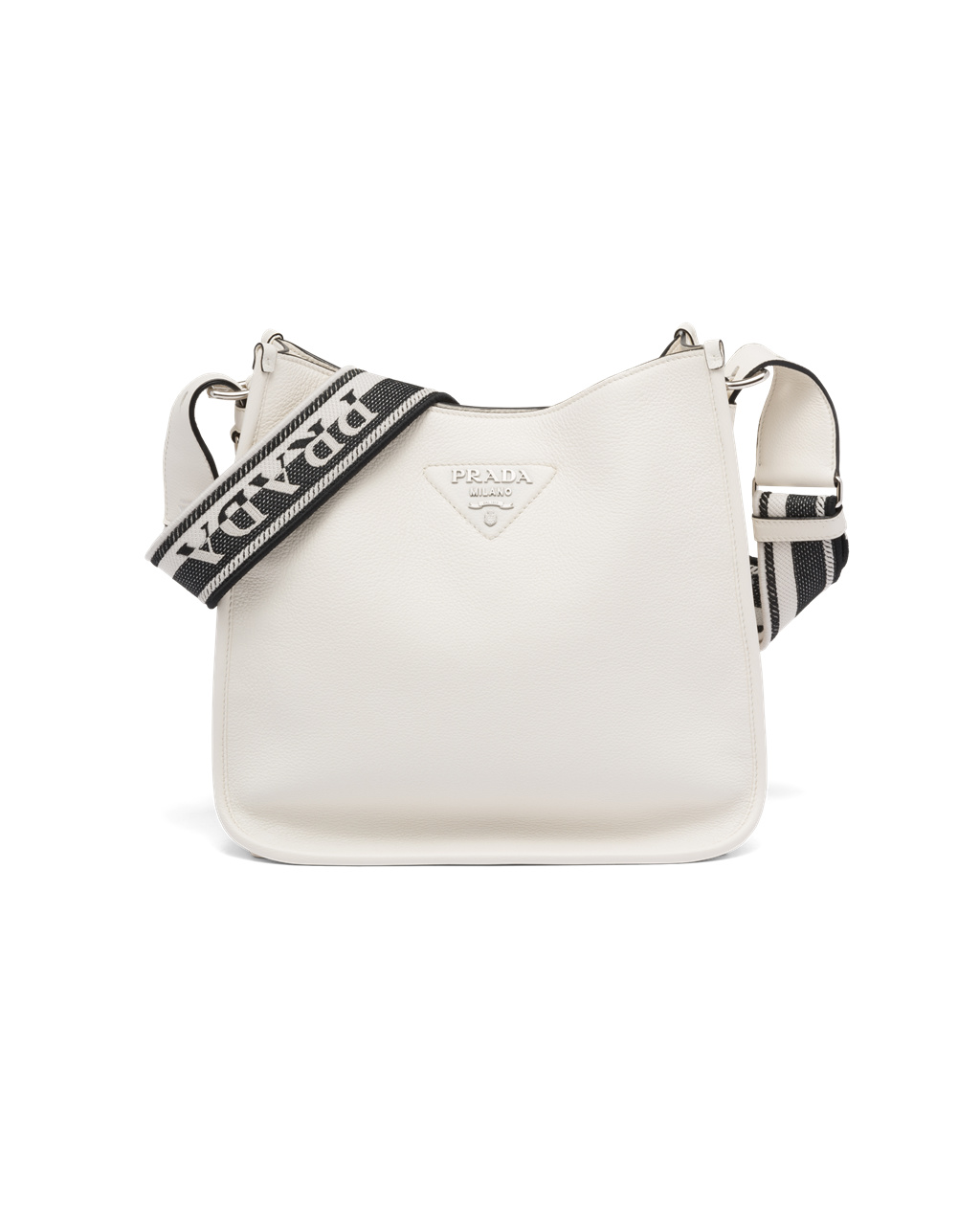 Prada Læder Hobo Bag Bílé | 607184FOP