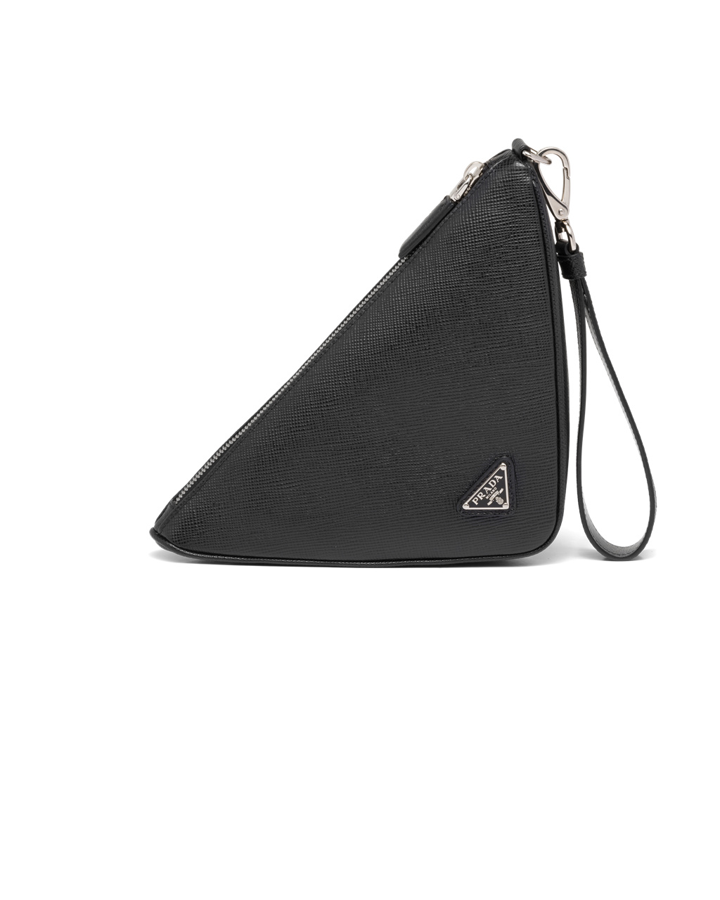 Prada Læder Prada Triangle Pouch Černé | 675349GKX