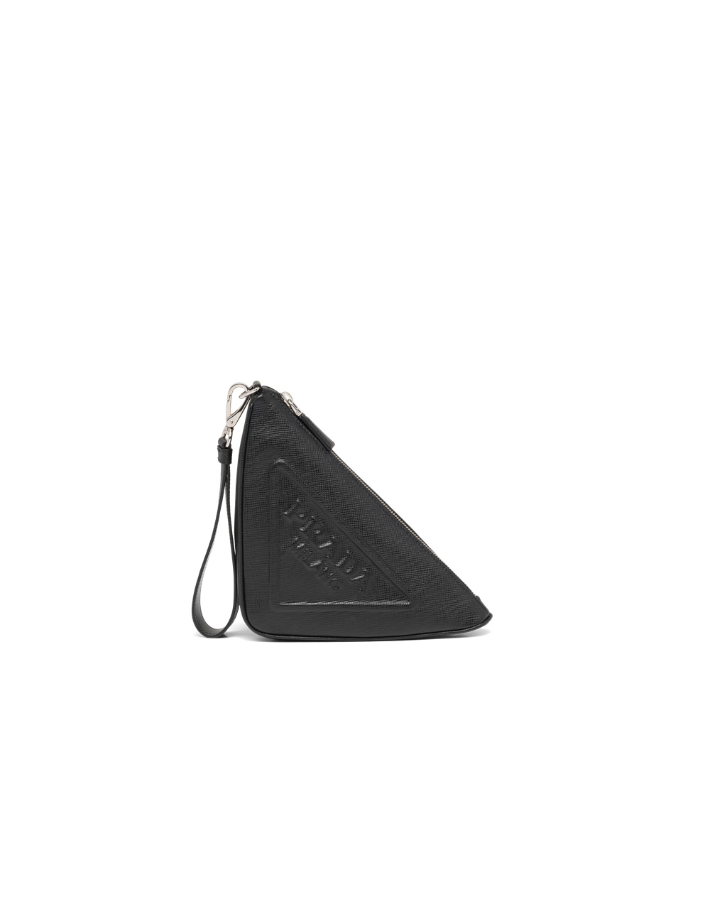 Prada Læder Prada Triangle Pouch Černé | 675349GKX