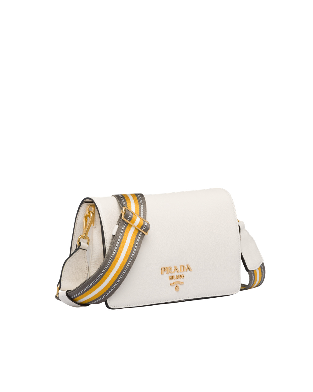 Prada Læder Shoulder Bag Bílé | 012958EQV