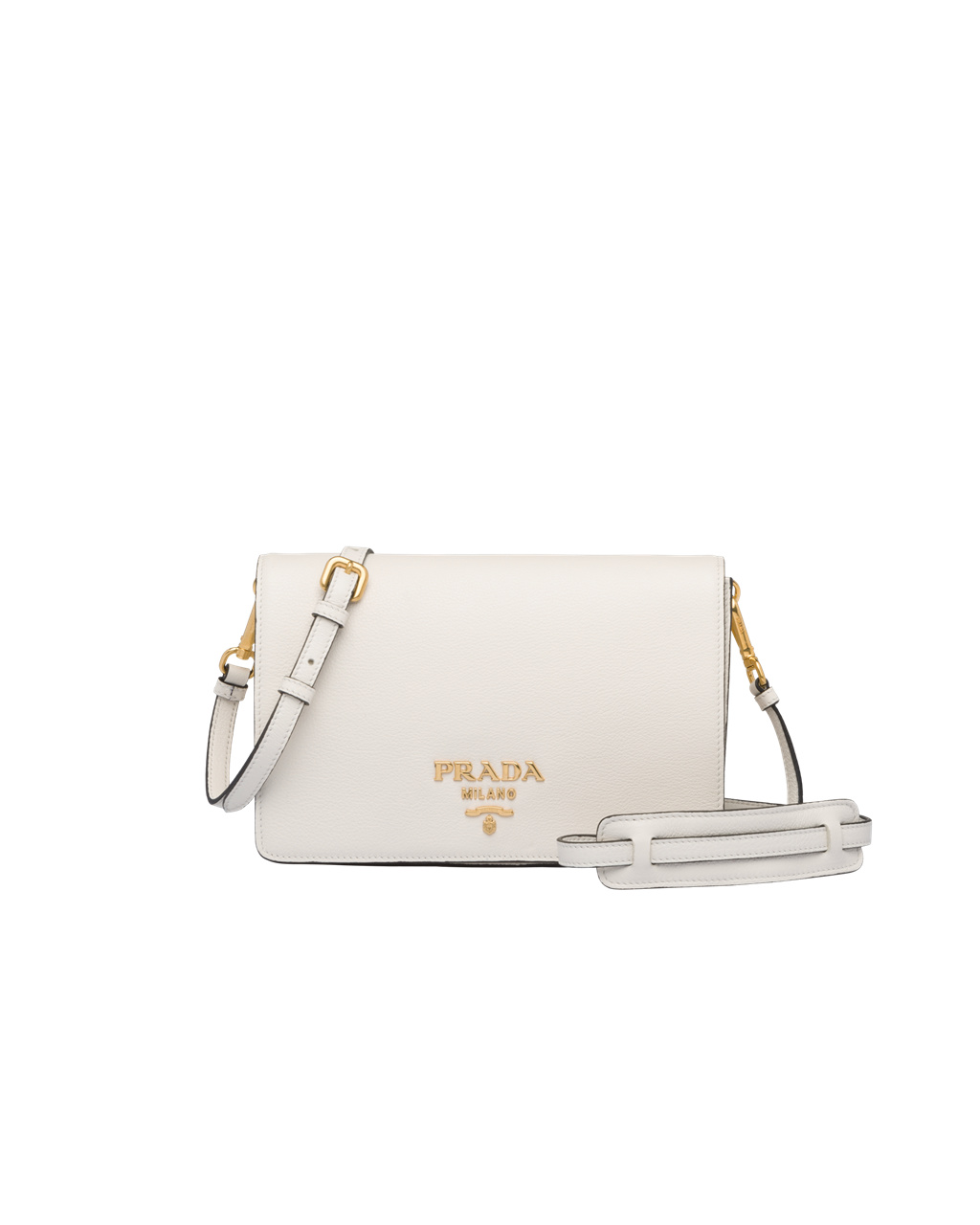 Prada Læder Shoulder Bag Bílé | 012958EQV