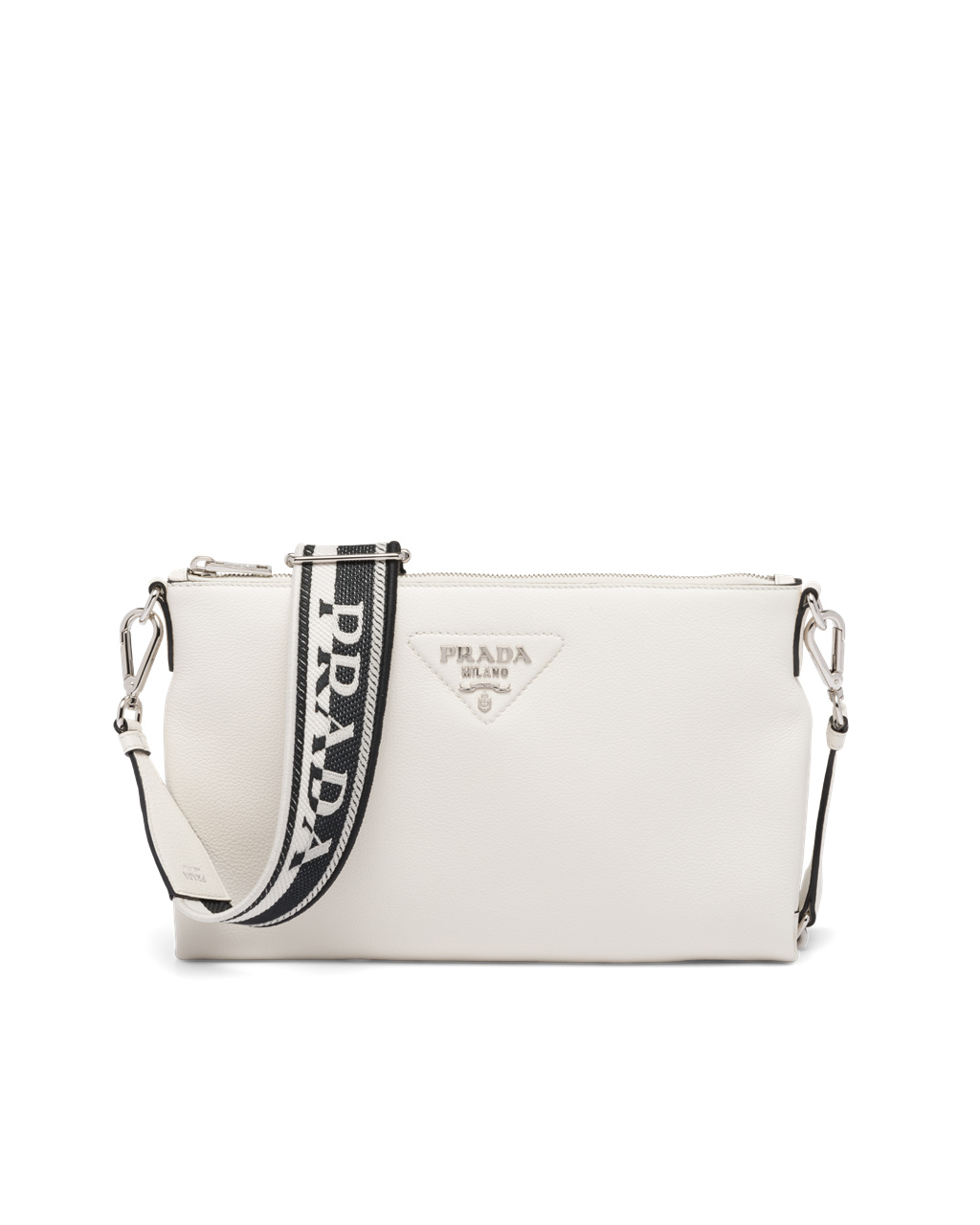 Prada Læder Shoulder Bag Bílé | 419576XIB