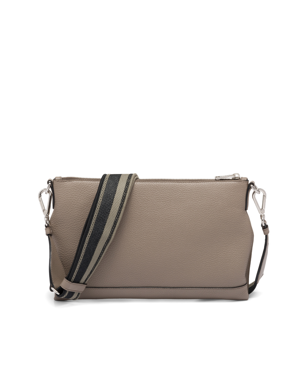 Prada Læder Shoulder Bag Clay Gray | 312405QCZ