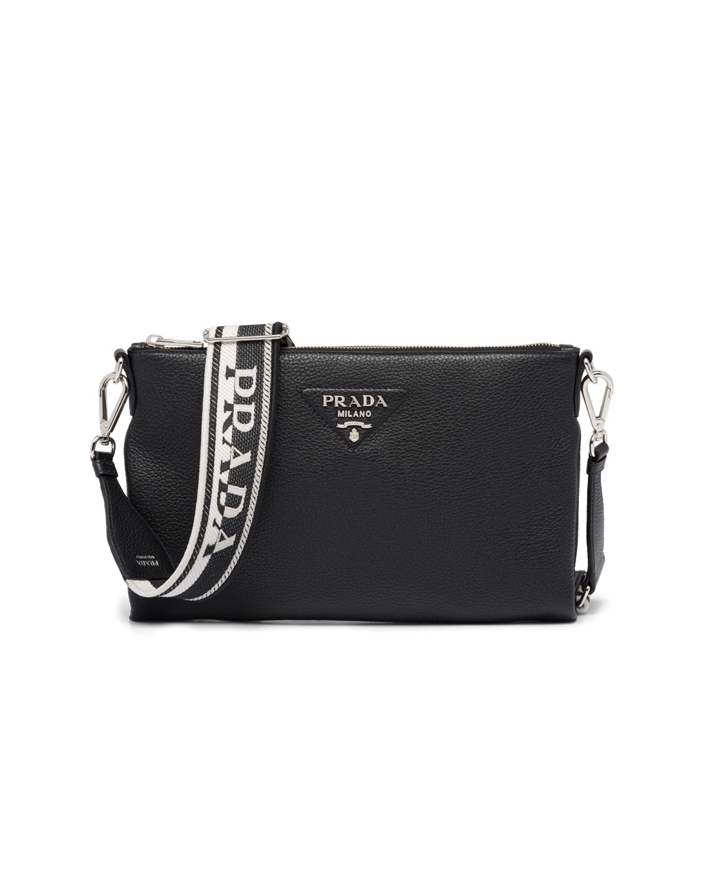 Prada Læder Shoulder Bag Černé | 379082MIG