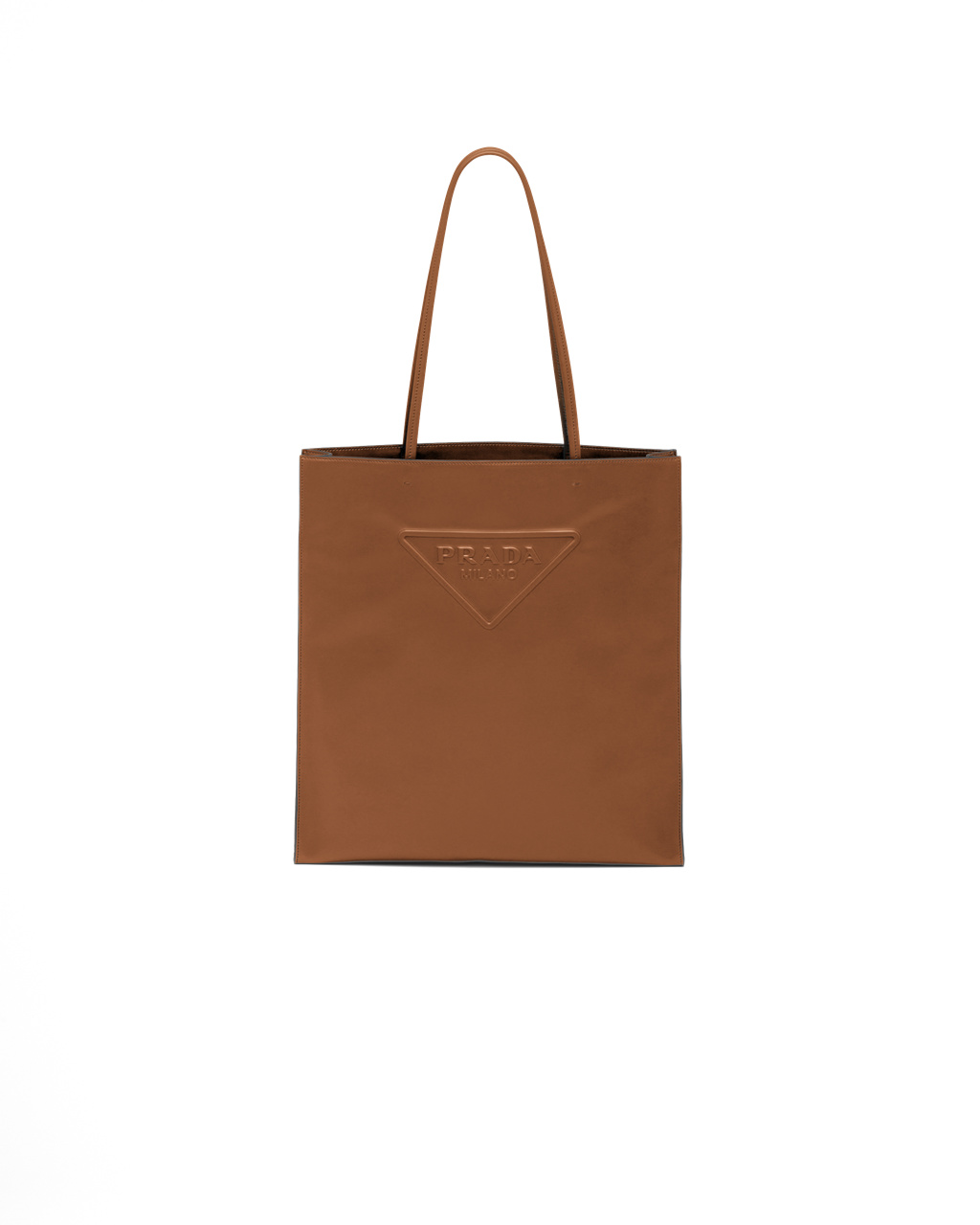 Prada Læder Tote Bag Cognac | 950783ORP