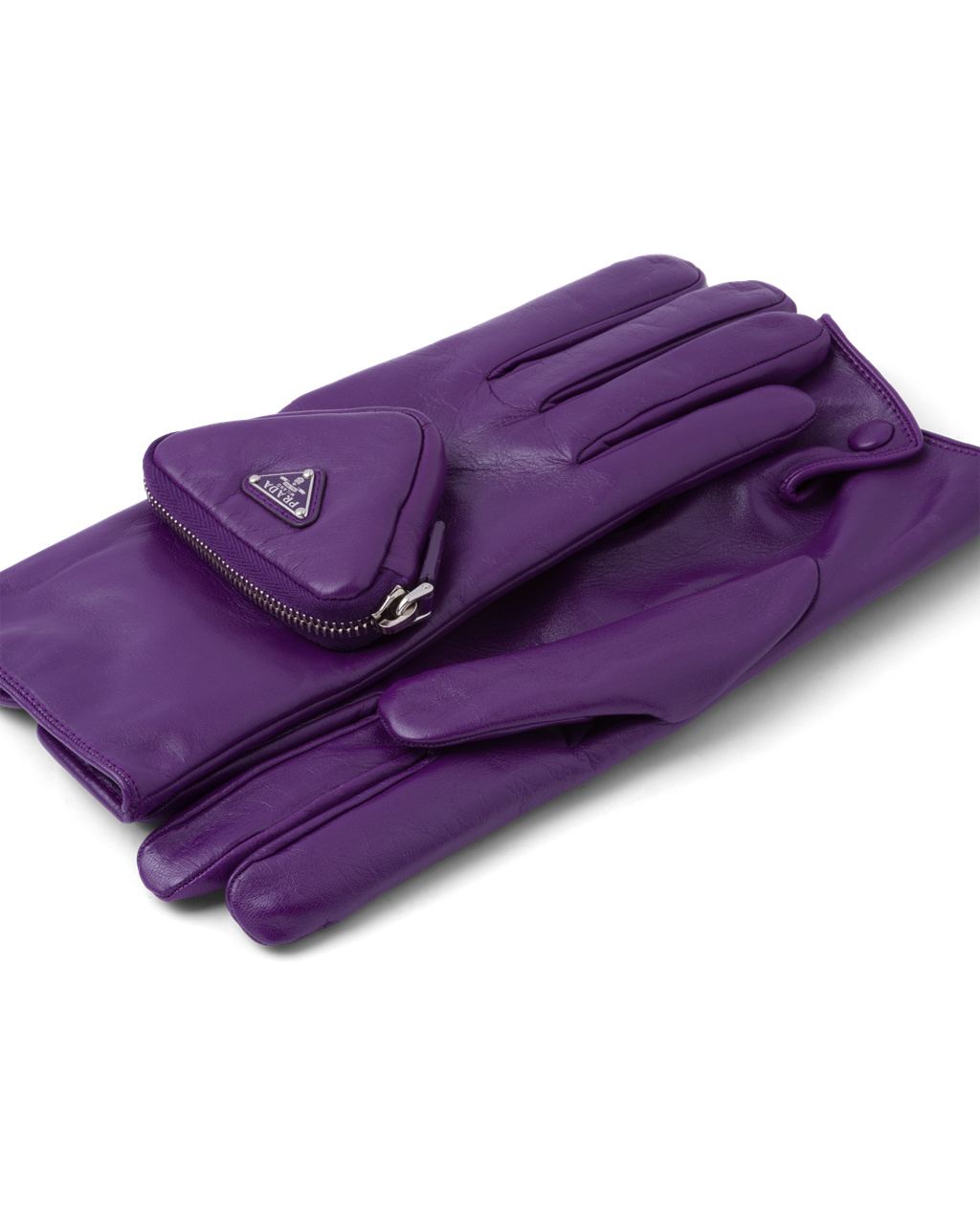 Prada Napa Læder Gloves Cyclamen | 346059YGJ