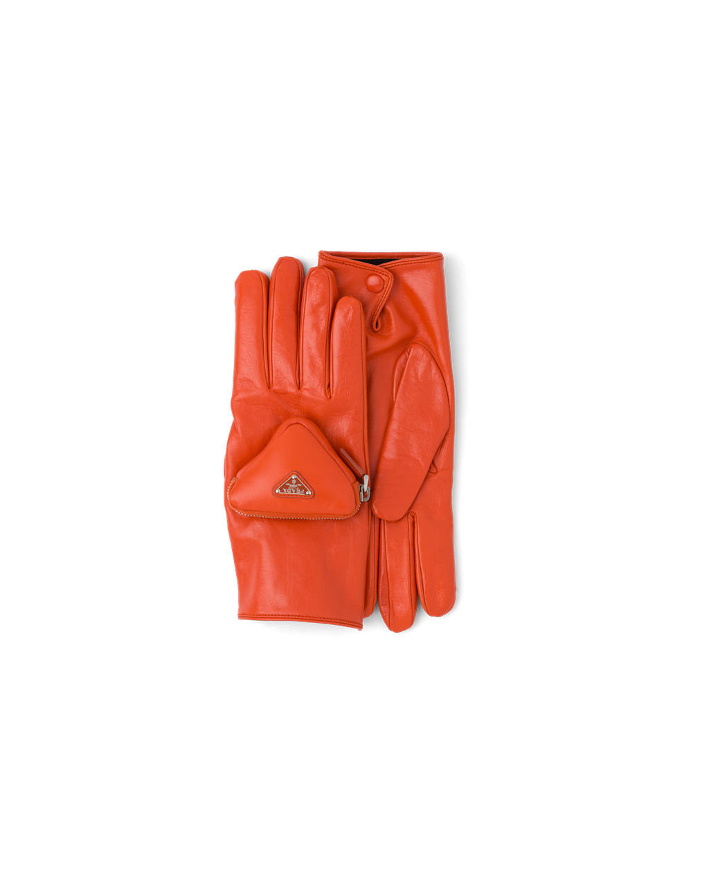 Prada Napa Læder Gloves Oranžové | 634015AJV