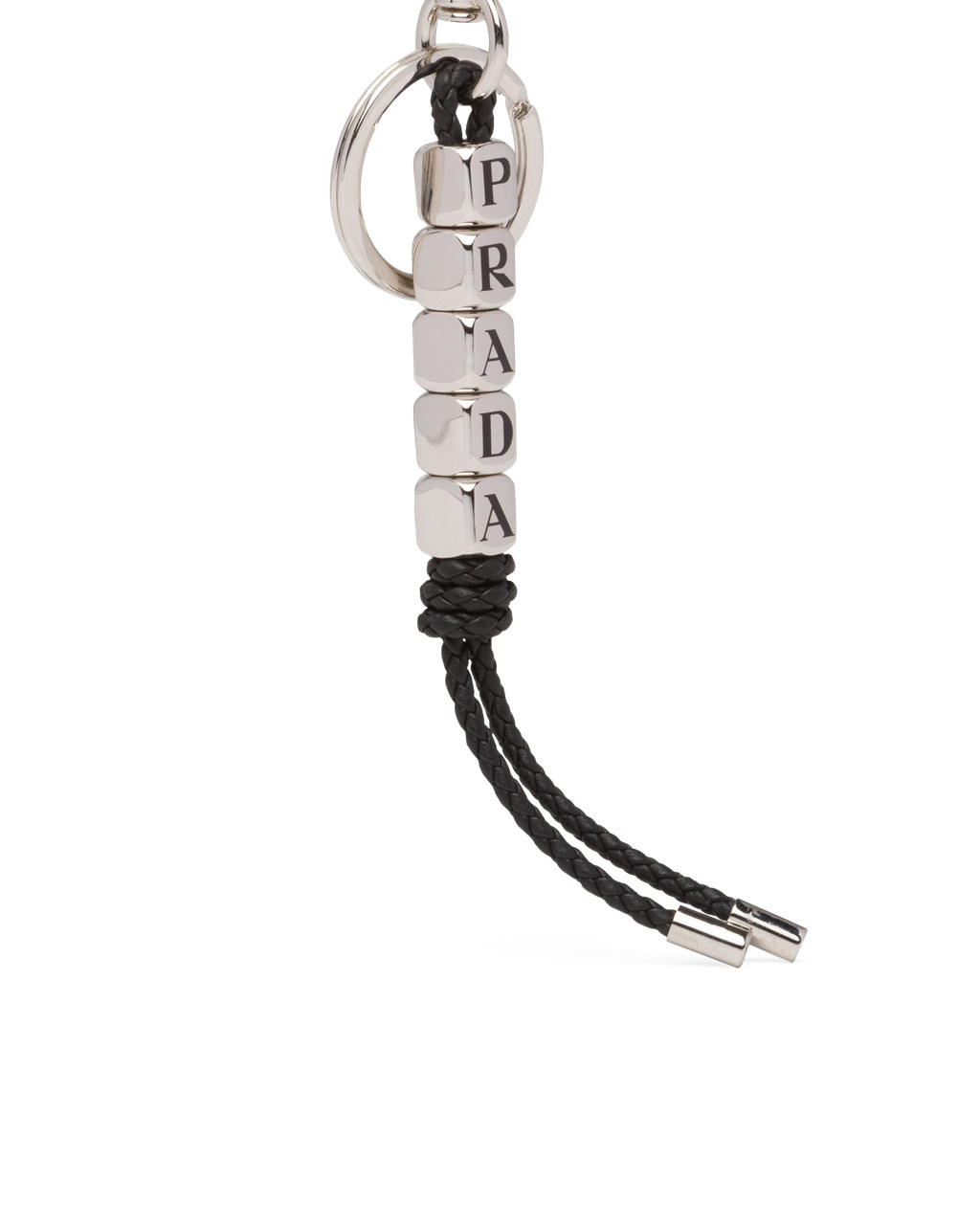 Prada Nappa Læder Keychain Černé | 368925PLA