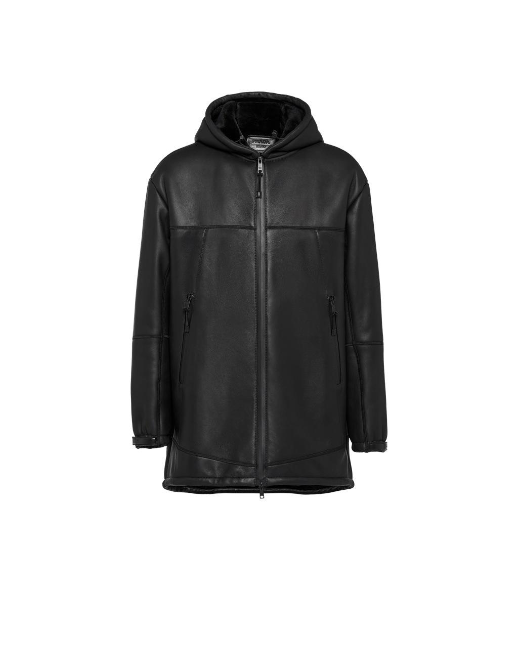 Prada Nappa Sheepskin Coat Černé | 315908TBL