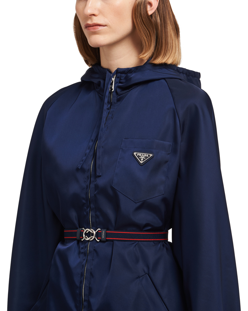 Prada Nylon Gabardine Blouson Jacket Blankyt | 901728TLM