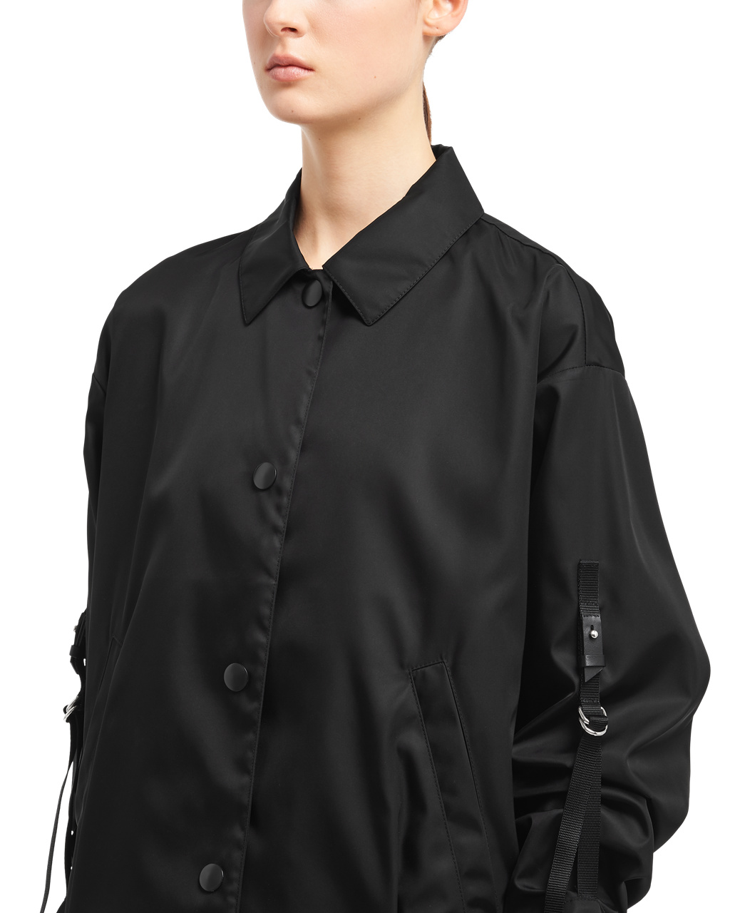 Prada Nylon Gabardine Blouson Jacket Černé | 928137DAK