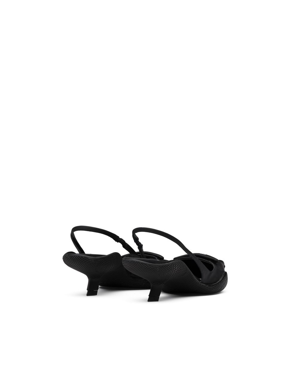 Prada Nylon Gabardine Slingback Pumps Černé | 213974MNV