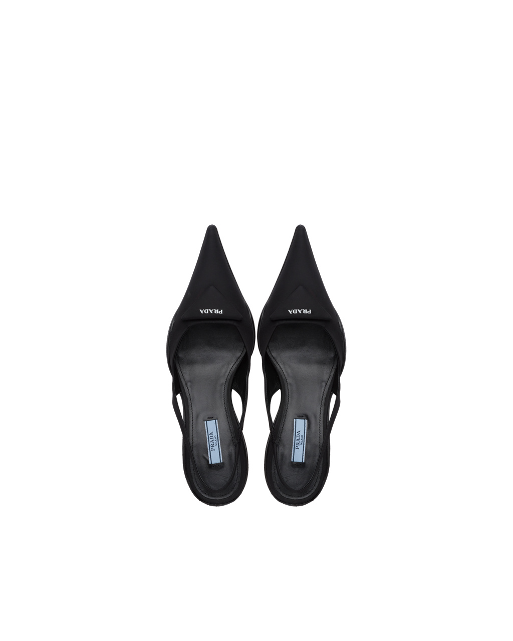 Prada Nylon Gabardine Slingback Pumps Černé | 213974MNV