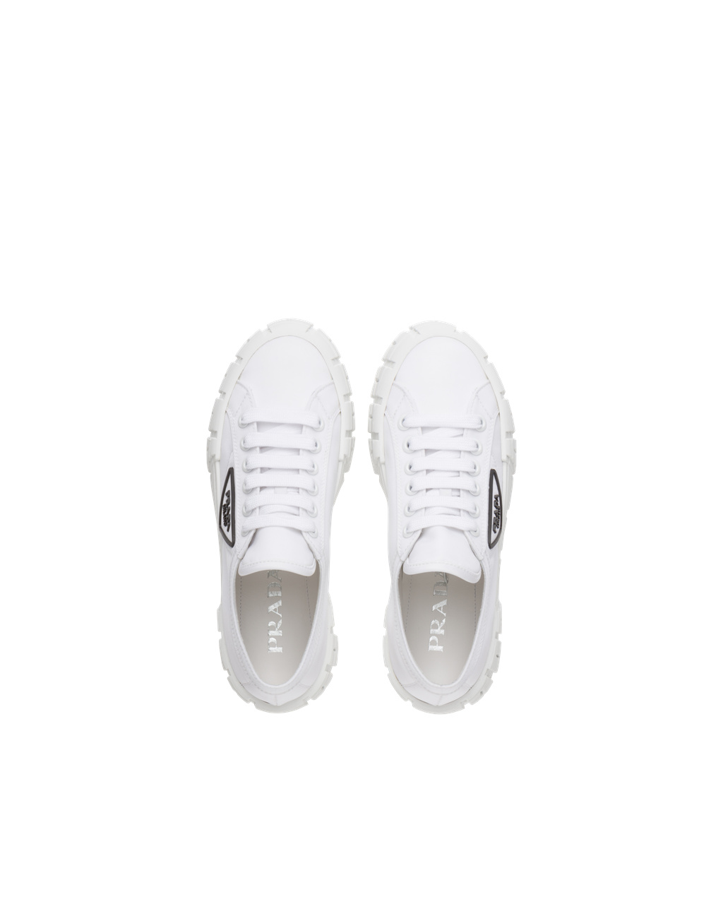 Prada Nylon Gabardine Sneakers Bílé Černé | 028794XON