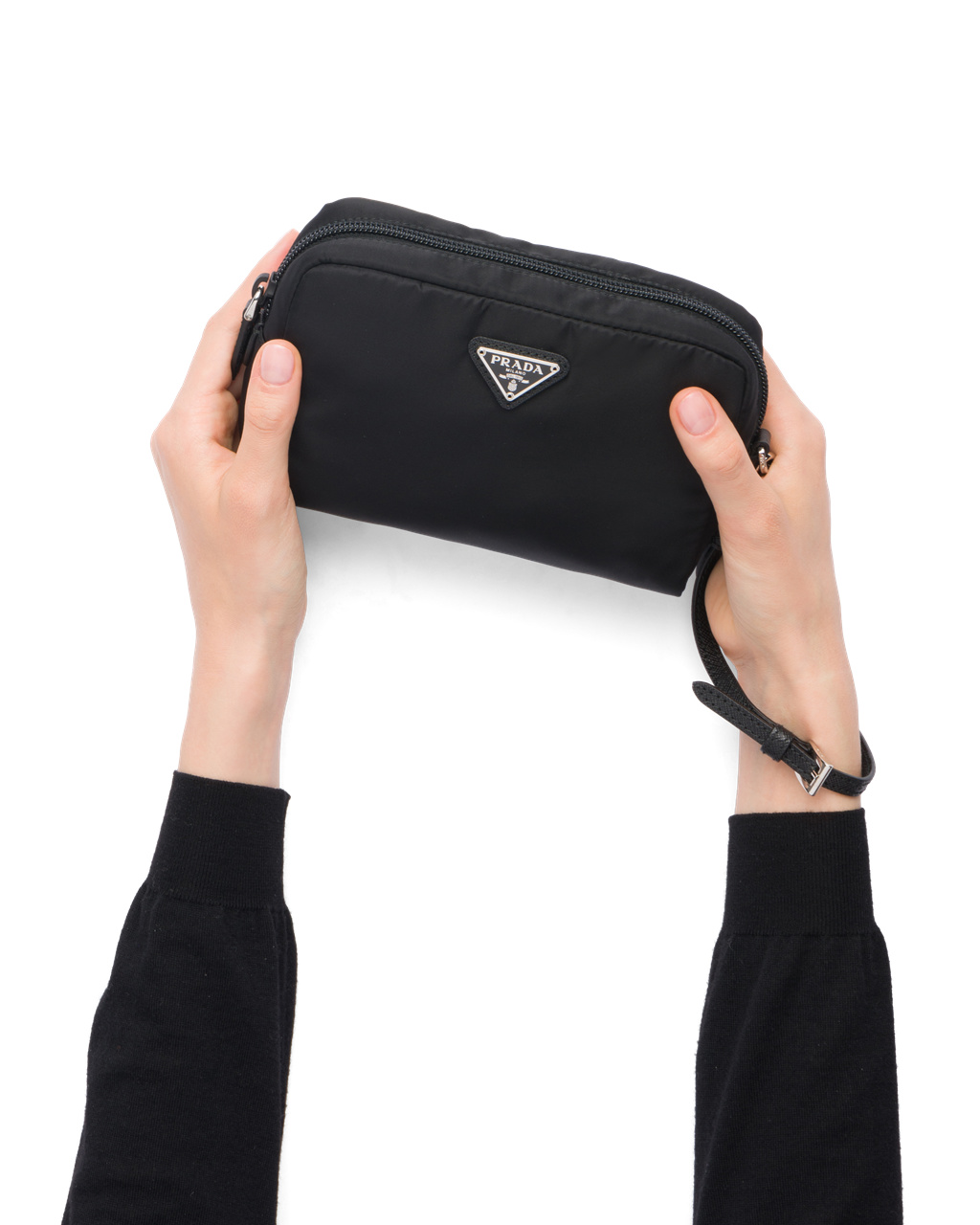 Prada Nylon Pouch Černé Červené | 215798GIZ