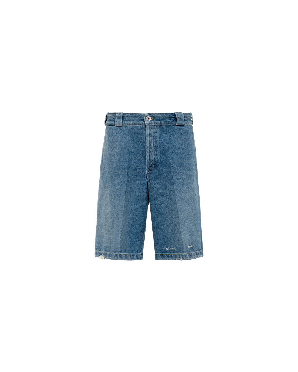 Prada Organic Denim Bermuda Shorts Tmavě Blankyt | 541926ABN