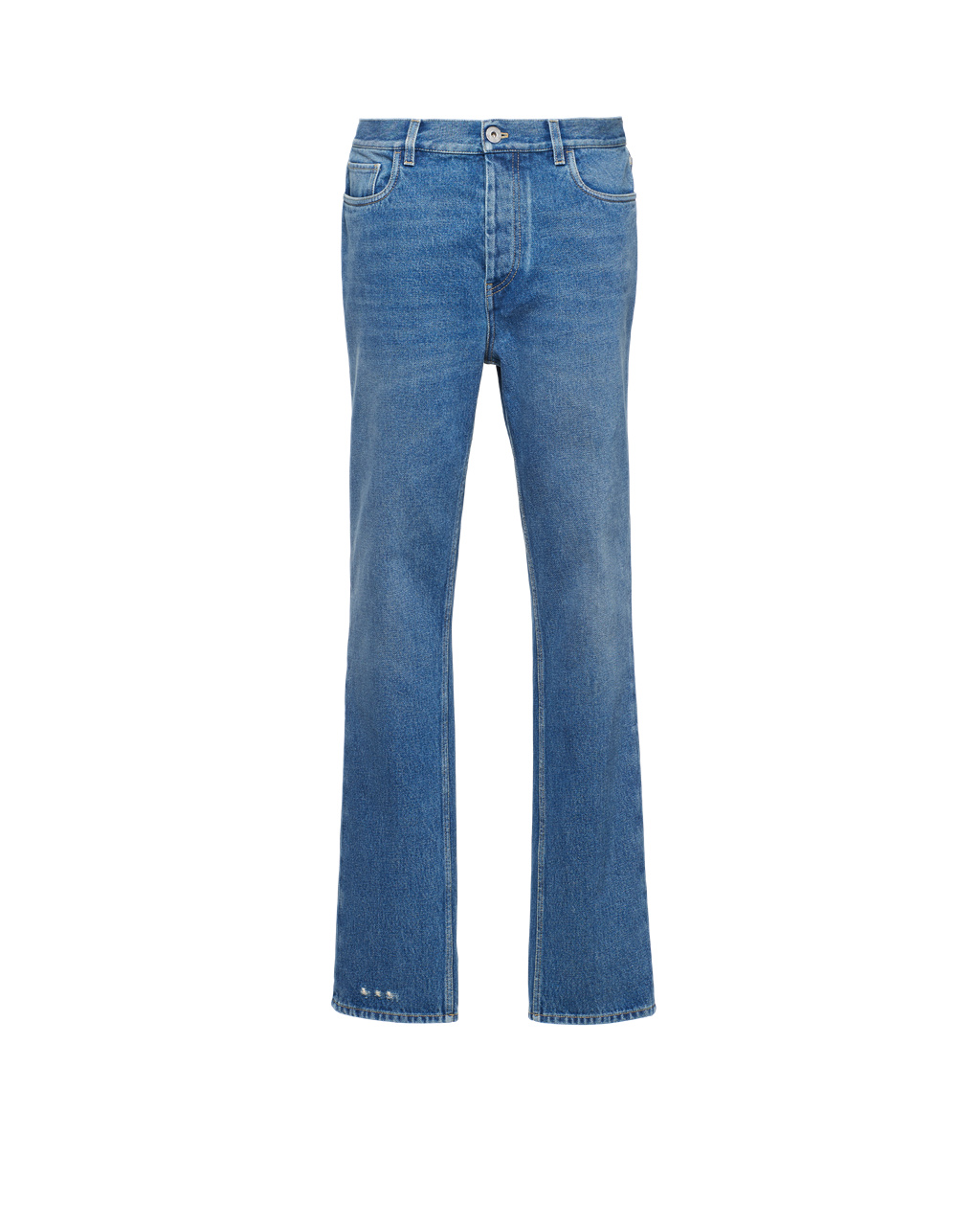 Prada Organic Denim Five-pocket Trousers Tmavě Blankyt | 702938AVK