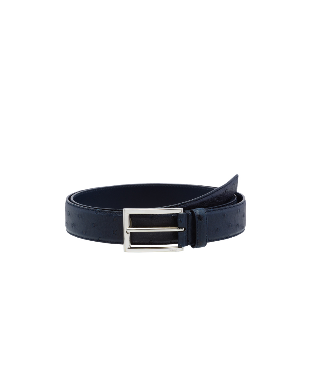 Prada Ostrich Læder Belt Tmavě Blankyt | 148739JSV