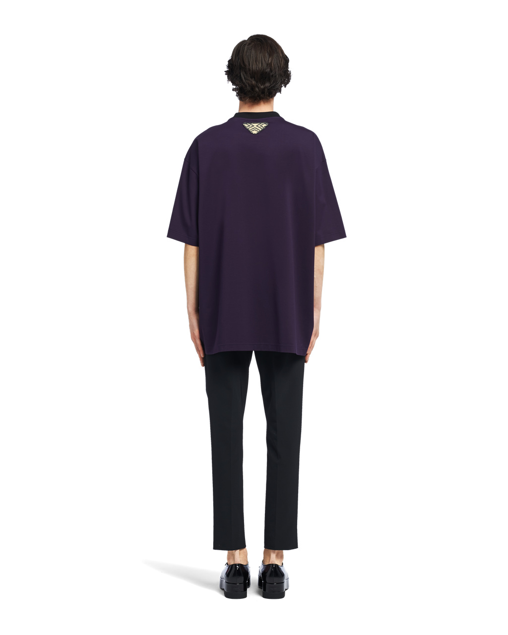 Prada Oversized Bavlněné T-shirt Blackberry | 467510JRS