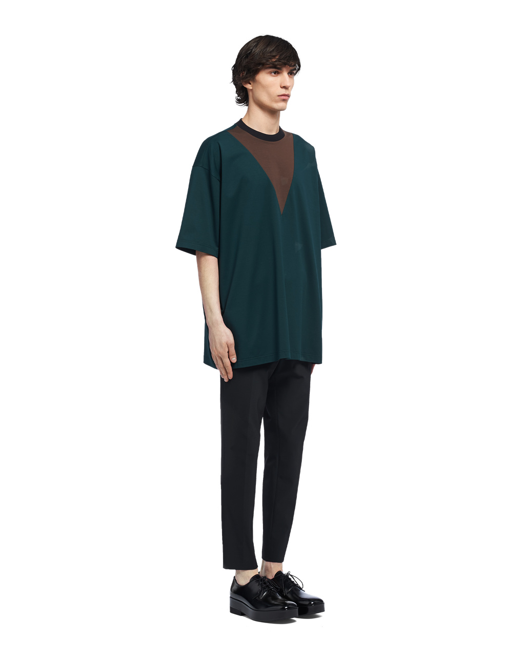 Prada Oversized Bavlněné T-shirt Zelene | 931072QAX