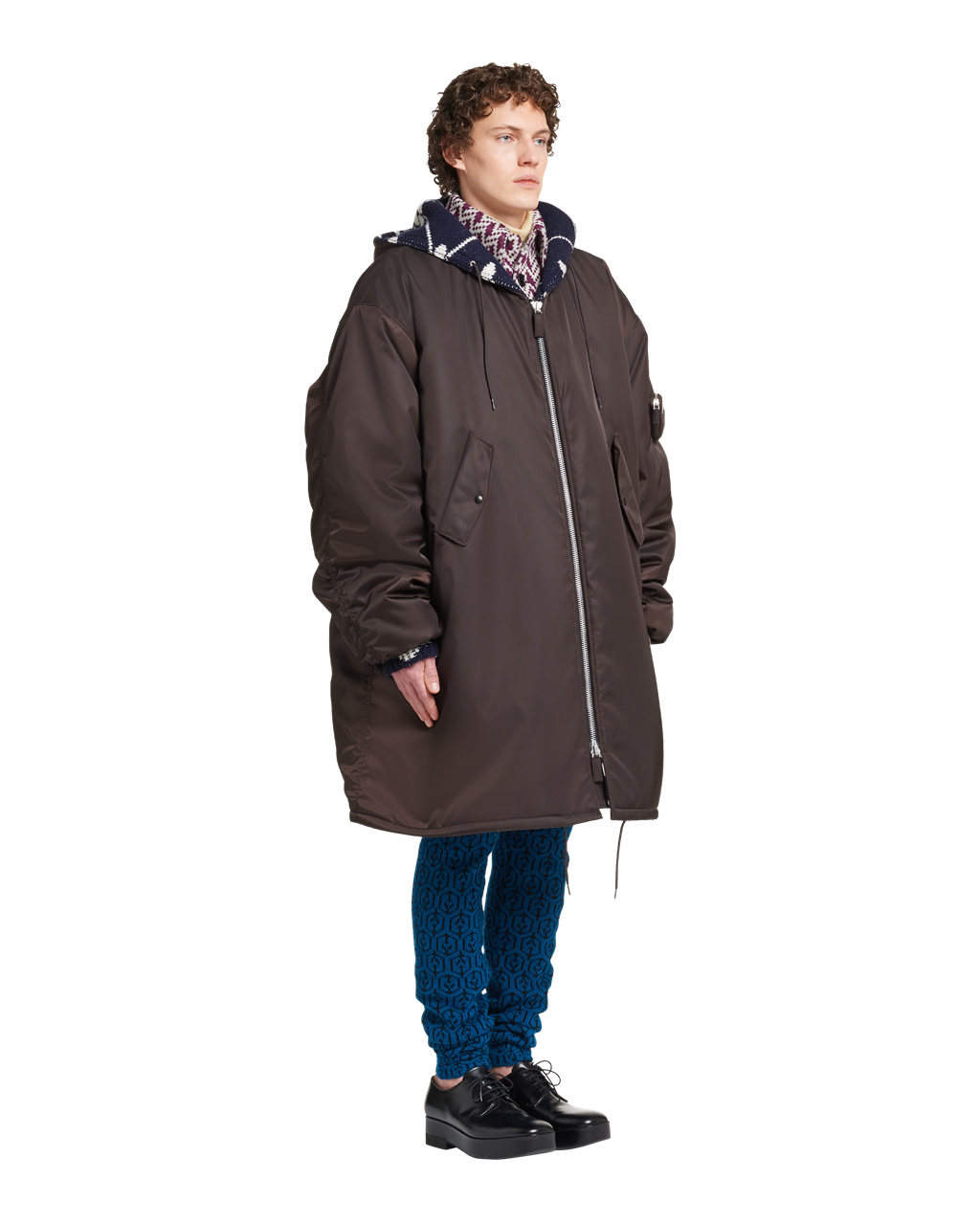 Prada Oversized Re-nylon Raincoat Tmavě Hnědé | 785132KPJ