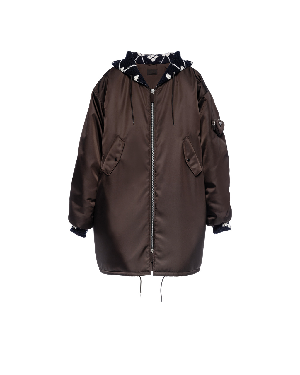 Prada Oversized Re-nylon Raincoat Tmavě Hnědé | 785132KPJ