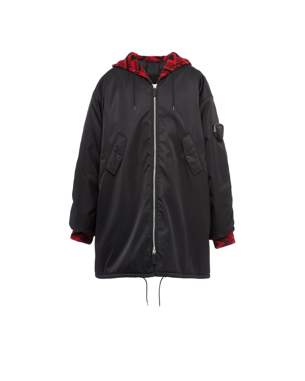 Prada Oversized Re-nylon Raincoat Černé | 573419IJK