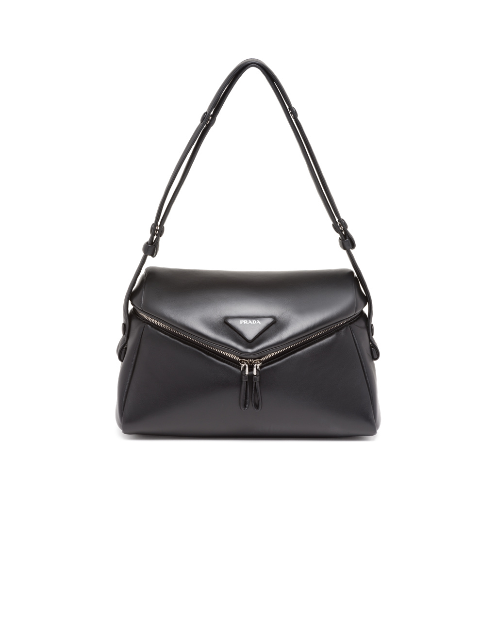 Prada Padded Nappa Læder Prada Signaux Bag Černé | 782560XDP