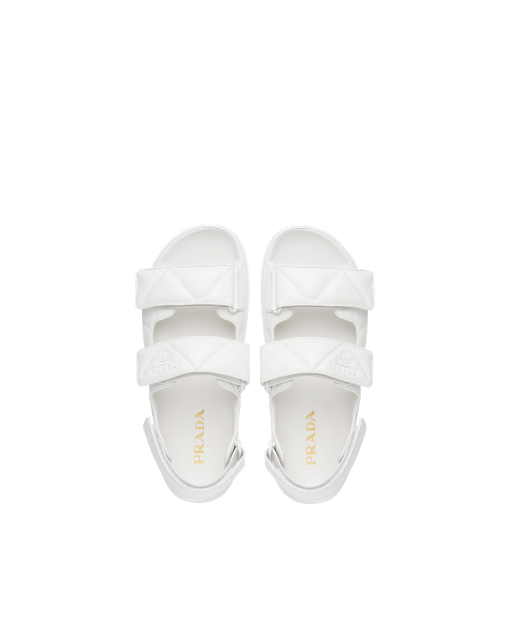 Prada Padded Nappa Læder Sandals Bílé | 706154FRH