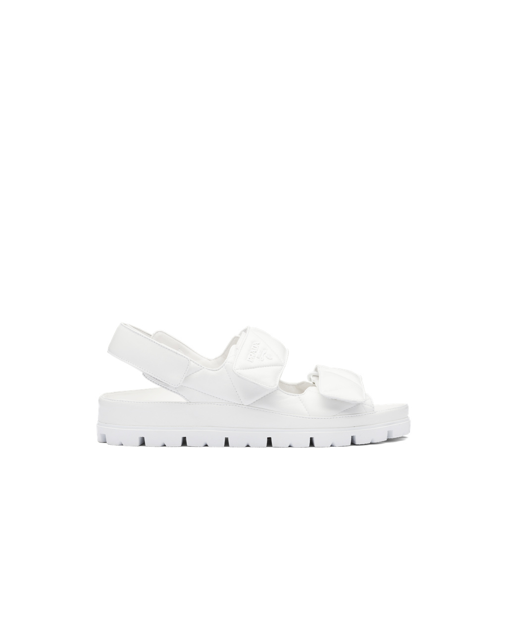 Prada Padded Nappa Læder Sandals Bílé | 706154FRH