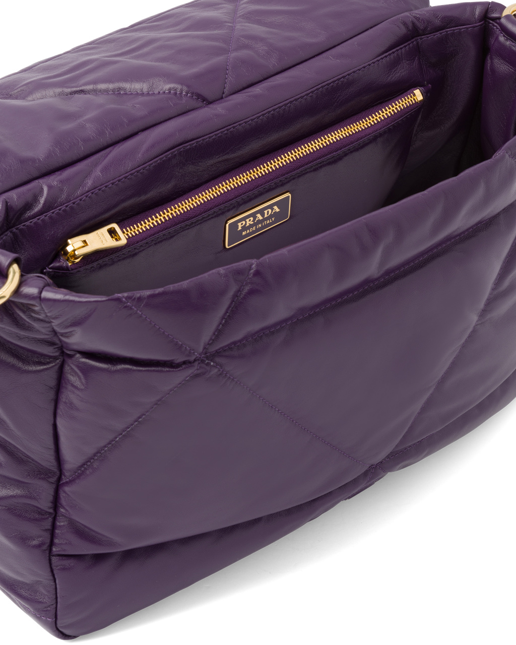 Prada Padded Nappa Læder Shoulder Bag Violet | 738625HWZ