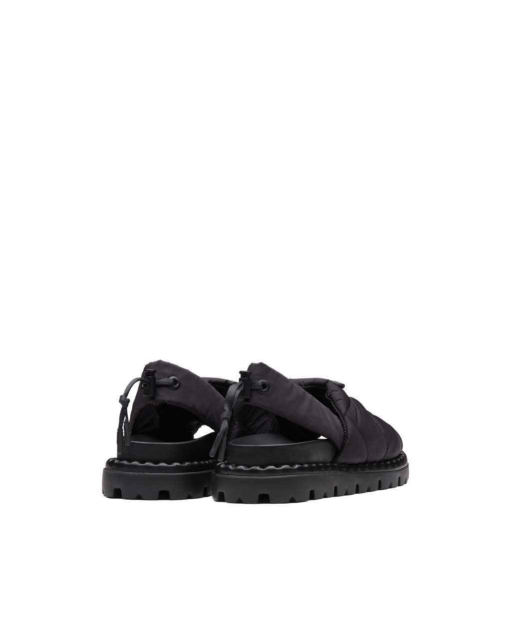 Prada Padded Nylon Sandals Černé | 812065FOE