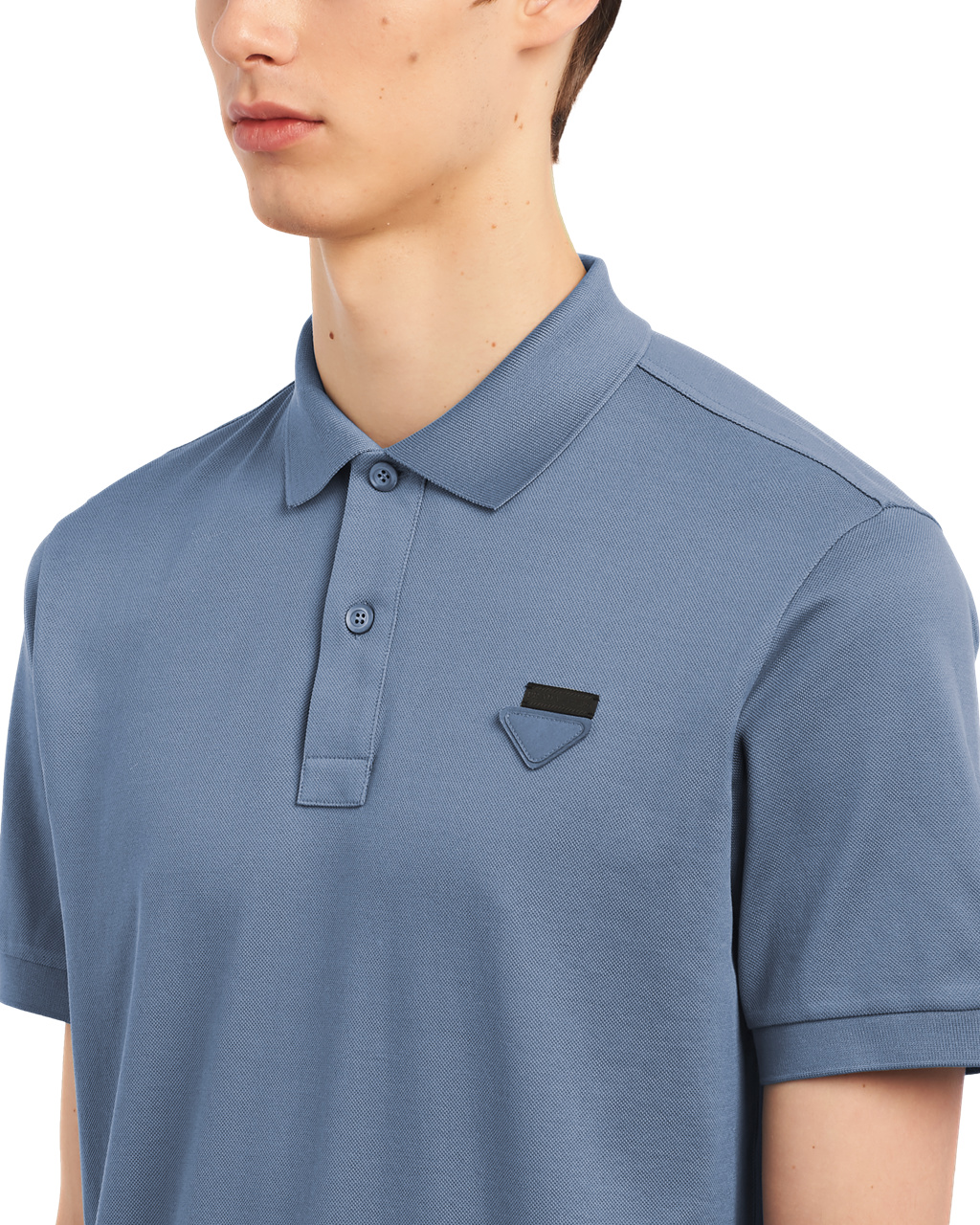 Prada Piqué Polo Shirt Blankyt | 647351GAK