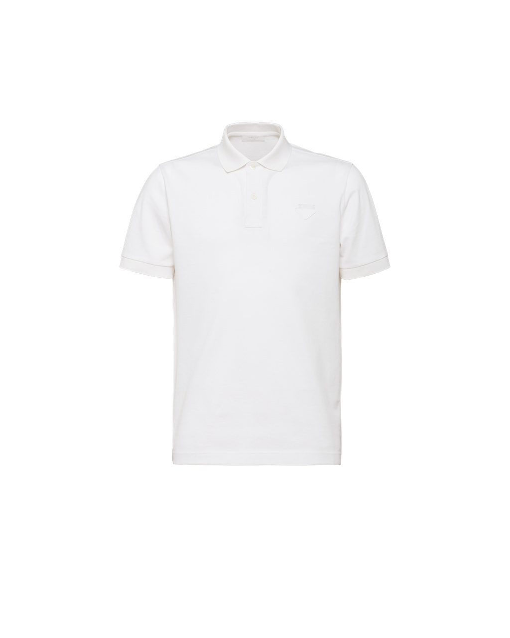 Prada Piqué Polo Shirt Bílé | 140592ZOI