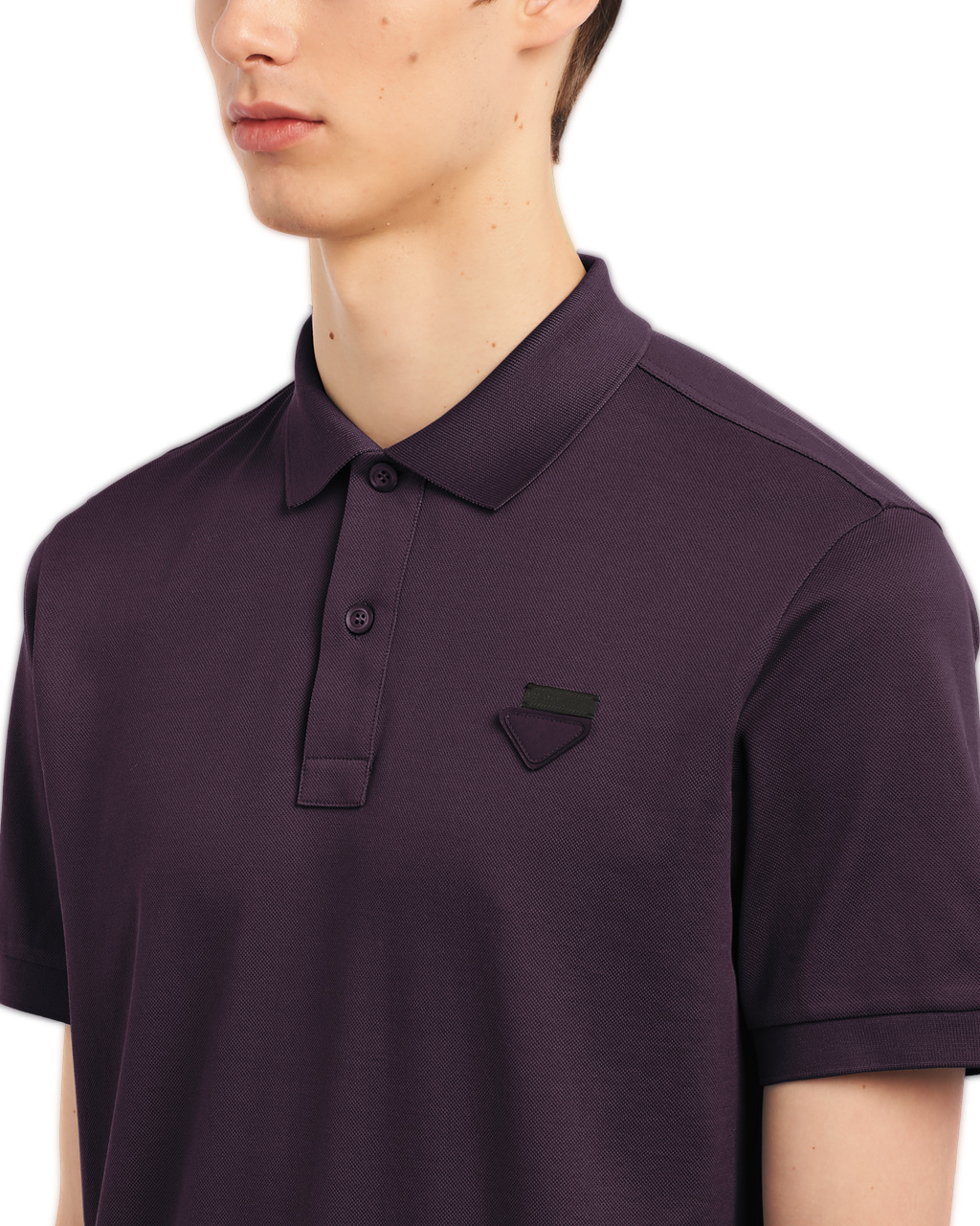 Prada Piqué Polo Shirt Plum | 197630RNW