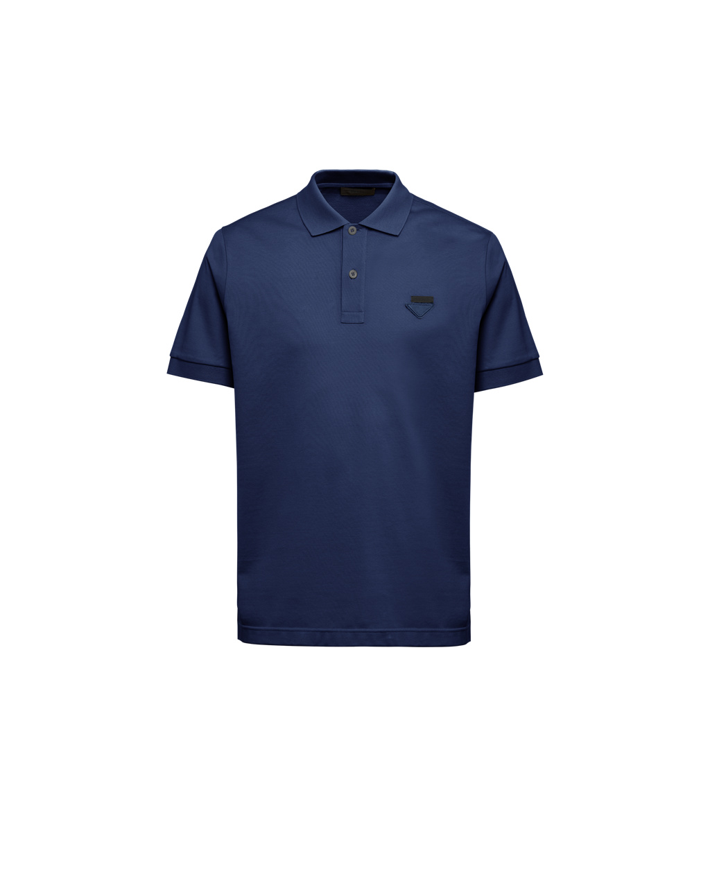 Prada Piqué Polo Shirt Tmavě Blankyt | 506932CDJ