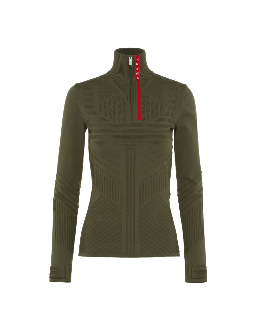 Prada Polyester Sports Top Zelene Zelene | 520138TKI