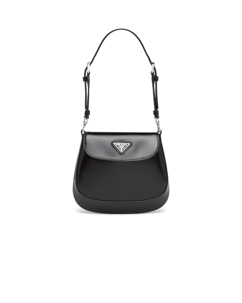 Prada Prada Cleo Brushed Læder Mini Bag Černé | 169243YLH