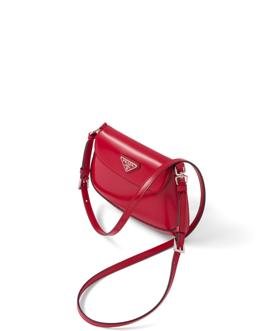 Prada Prada Cleo Brushed Læder Mini Bag Scarlet | 815427ZIC