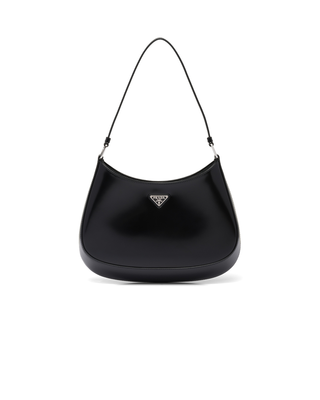 Prada Prada Cleo Brushed Læder Shoulder Bag Černé | 235476OFB