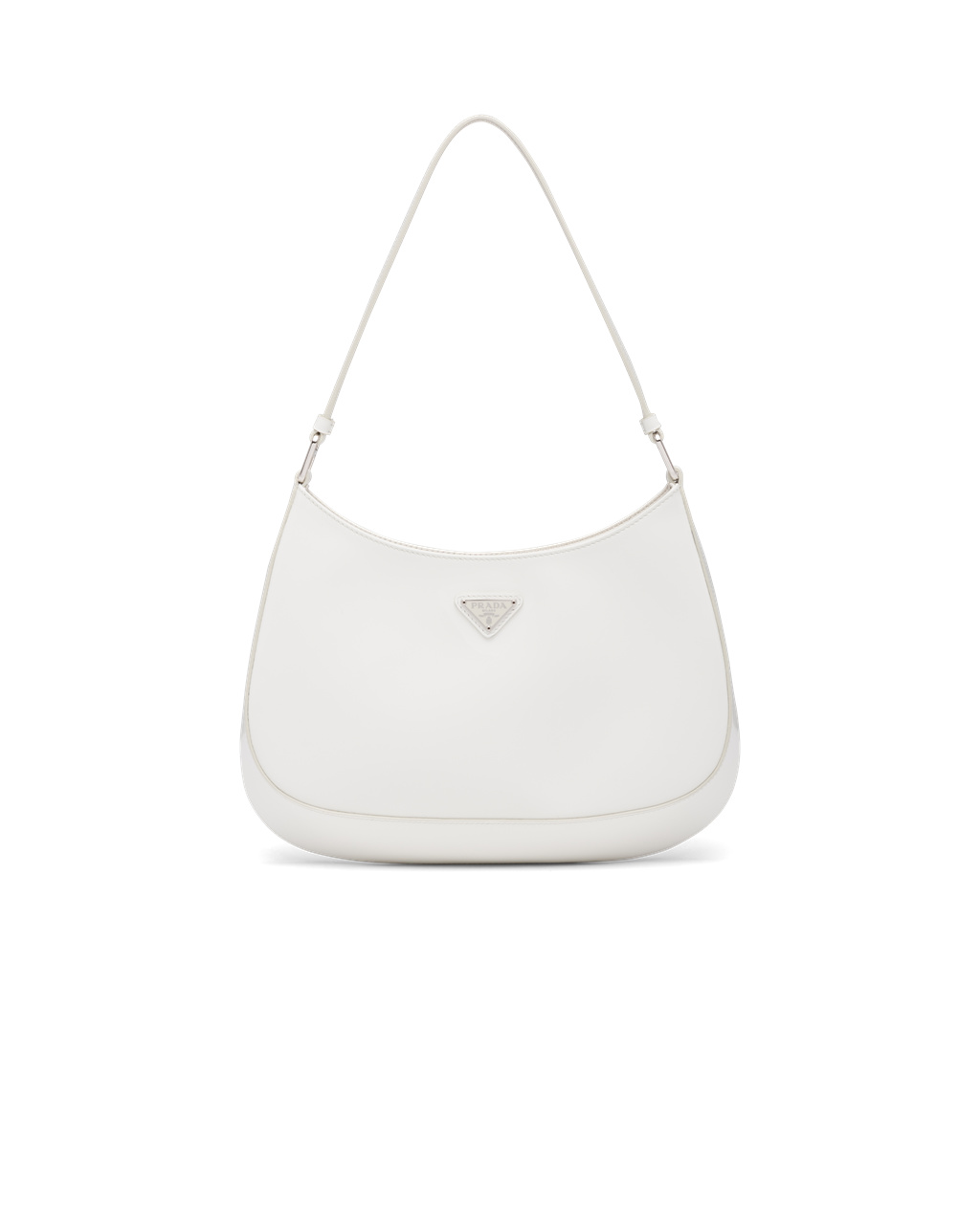 Prada Prada Cleo Brushed Læder Shoulder Bag Bílé | 437186LGB