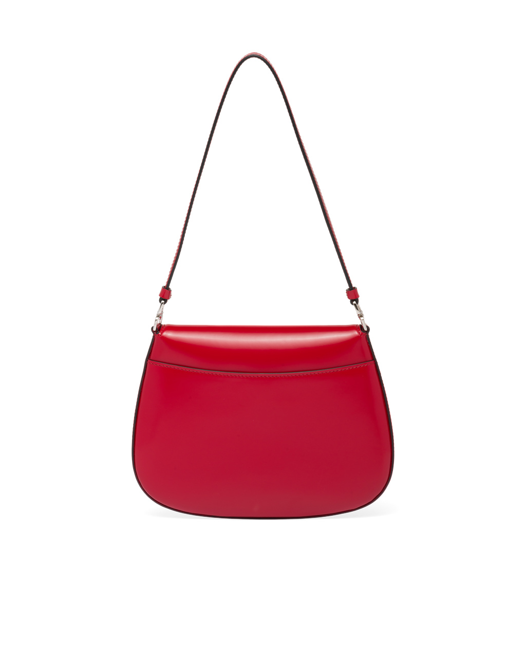 Prada Prada Cleo Brushed Læder Shoulder Bag With Flap Scarlet | 597120TZU