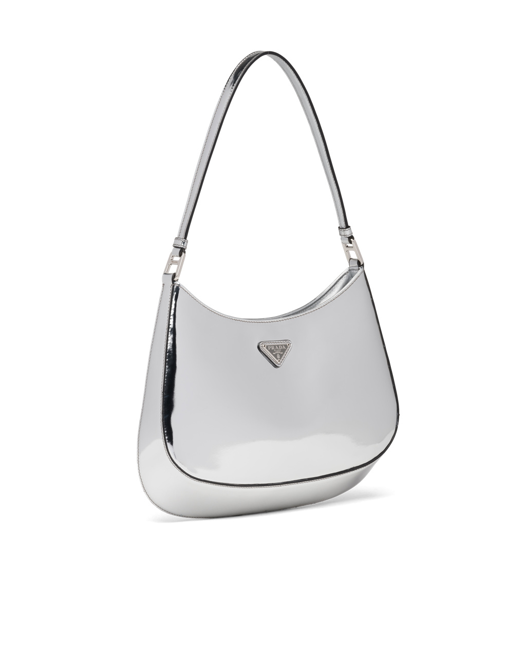 Prada Prada Cleo Brushed Læder Shoulder Bag Stříbrné | 803295LNV