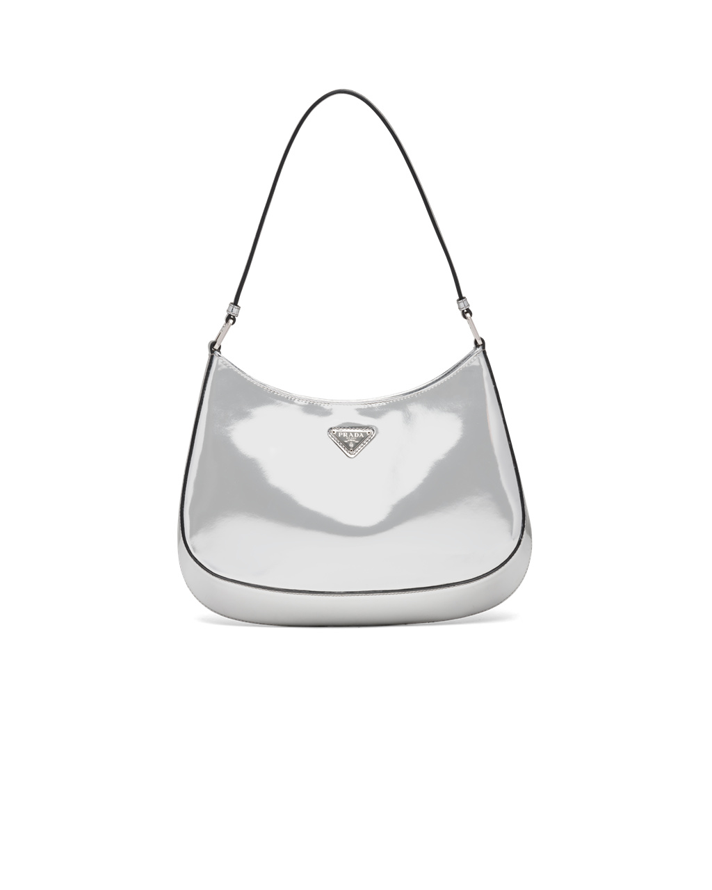 Prada Prada Cleo Brushed Læder Shoulder Bag Stříbrné | 803295LNV