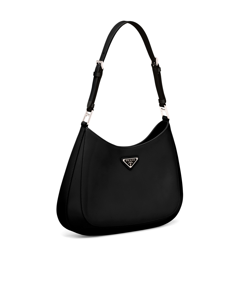 Prada Prada Cleo Brushed Læder Shoulder Bag Černé | 928071WYV