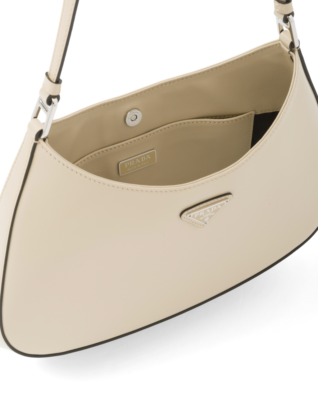 Prada Prada Cleo Brushed Læder Shoulder Bag Desert N | 948567JVC