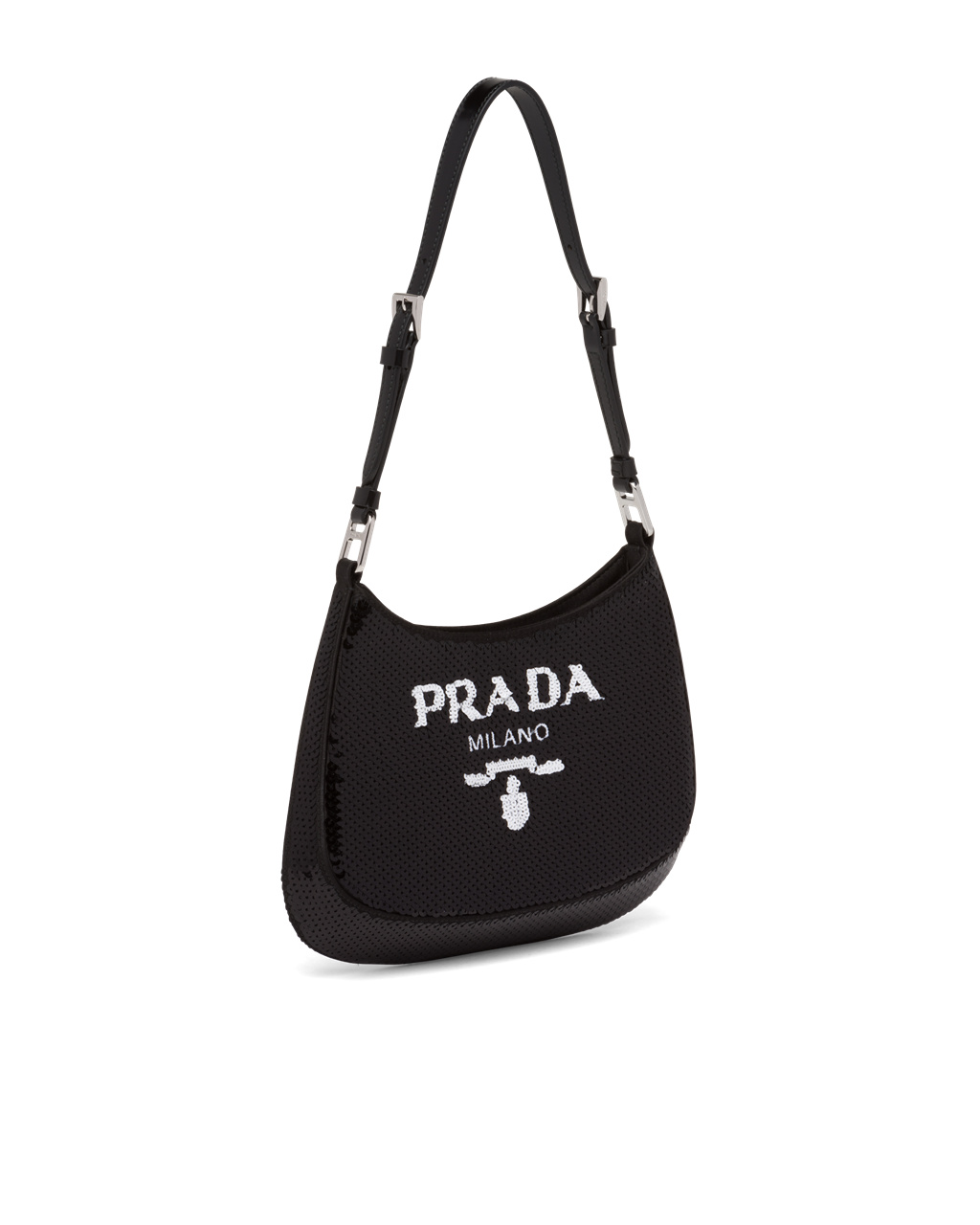 Prada Prada Cleo Sequined Bag Černé Bílé | 105346LCM